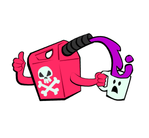 Gasoline can with skull